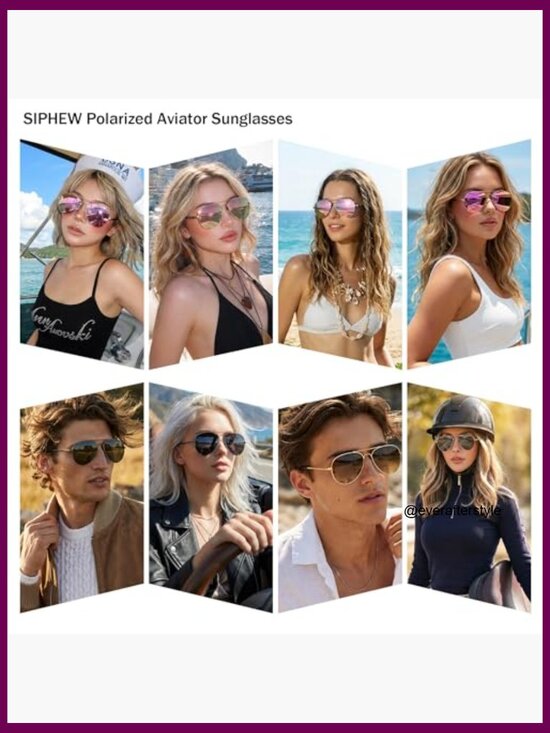 Metal Frame Polarized Aviator Sunglasses UV Protection main image 6